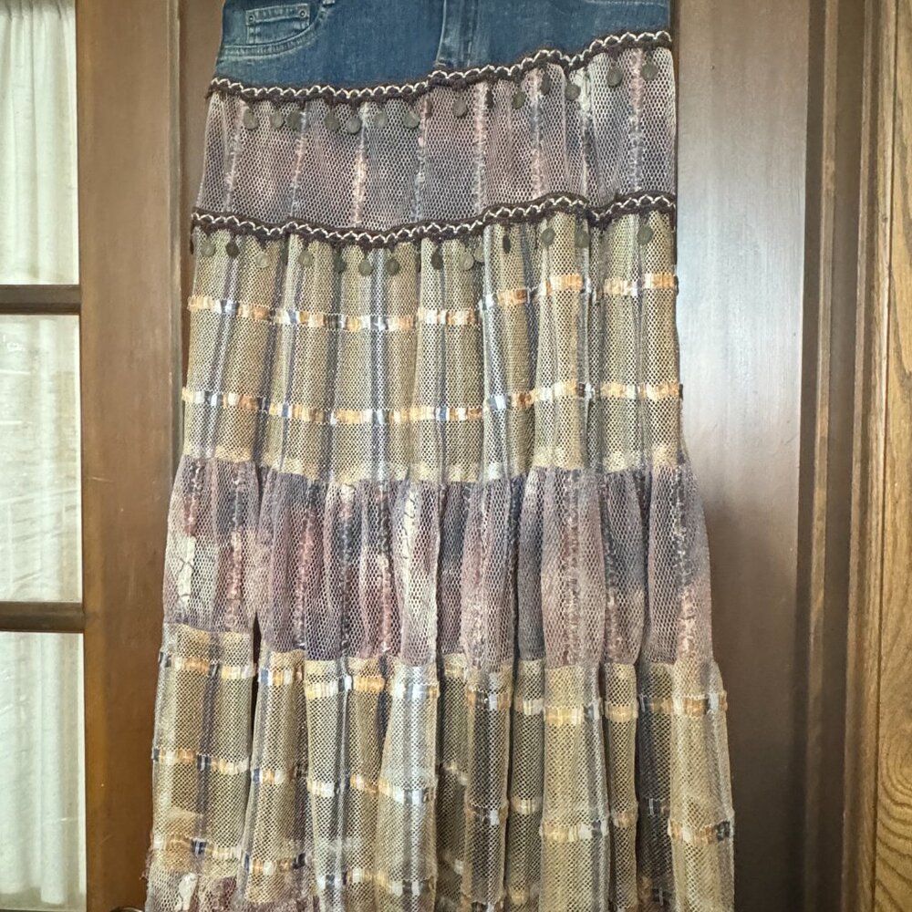 ISABEL tiered maxi skirt -NEW